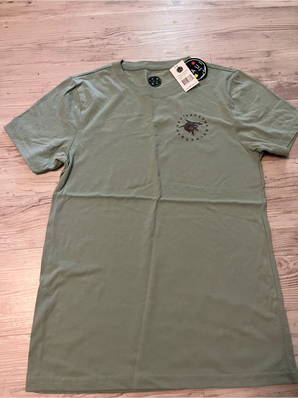 Maui and Sons Men's Sage Green Short Sleeve Graphic Tee